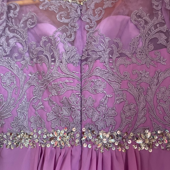 LanTing A-Line NEW Fits sz. 10-12 Elegant Lilac purple long dress Wedding MOB 💕 - Picture 9 of 16